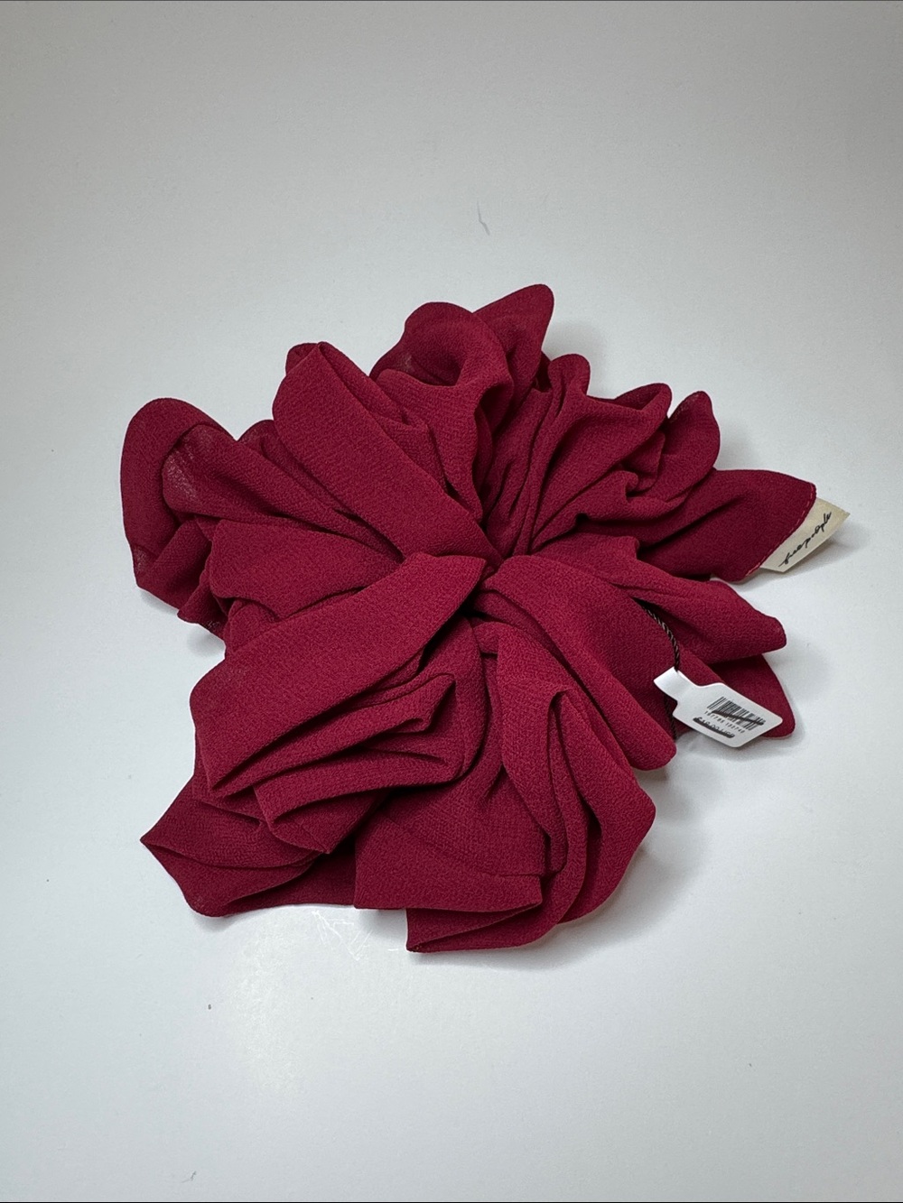 NWT Free People x KAXI Co. Large Oversized Burgundy Scrunchie
